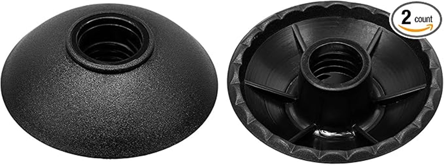 black 13mm trekking pole mudbaskets