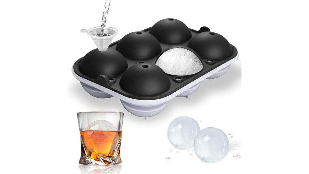 black 2 5 inch silicone ice ball maker