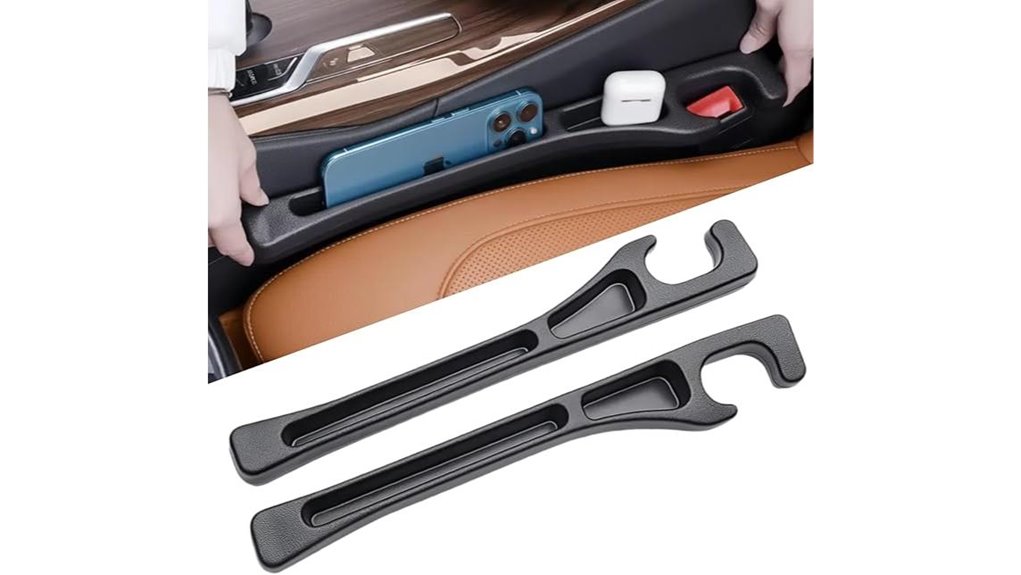 black 2 pack car seat gap fillers