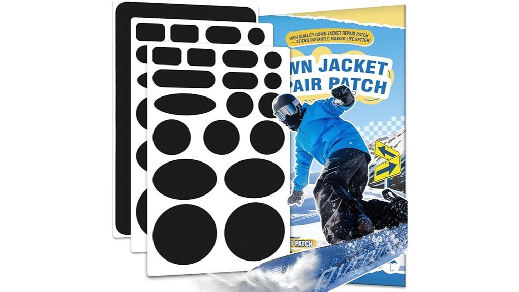 black 35 piece down jacket repair kit
