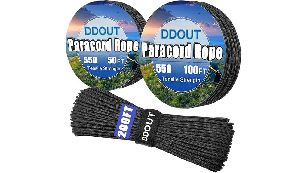 black 4mm 7 strand nylon rope