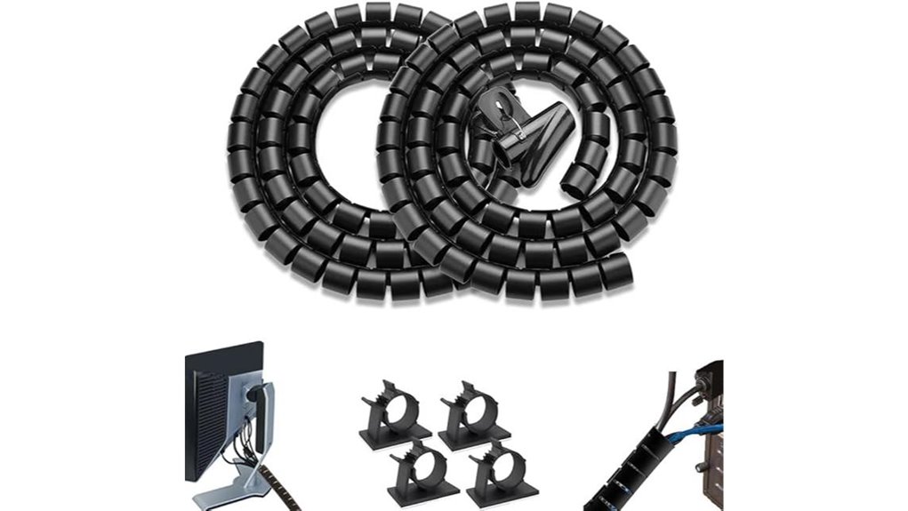 black 5ft cable management sleeve