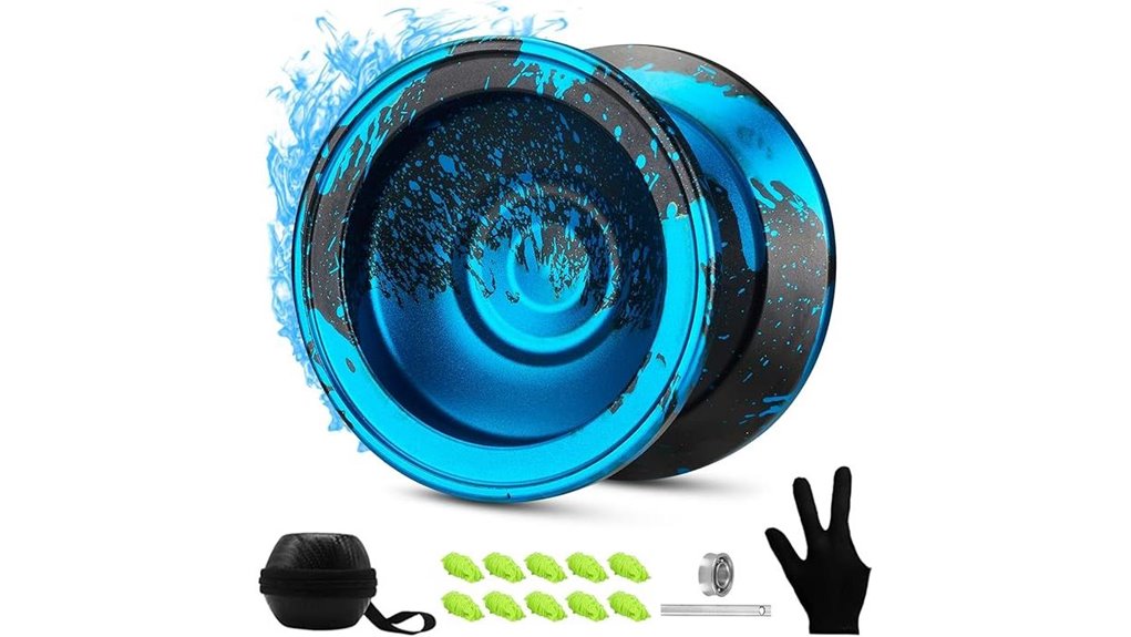 black and blue metal yo yo
