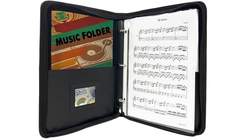 black choir sheet folder