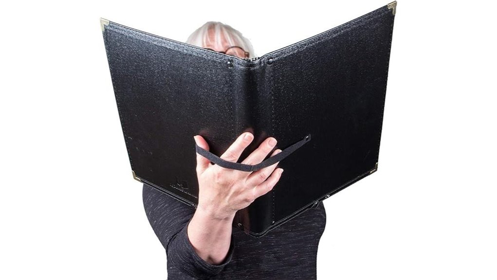 black choral folder with removable rings