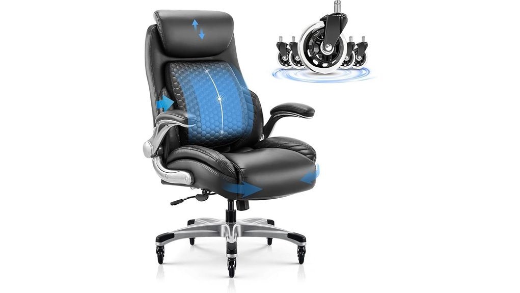 black ergonomic high back executive
