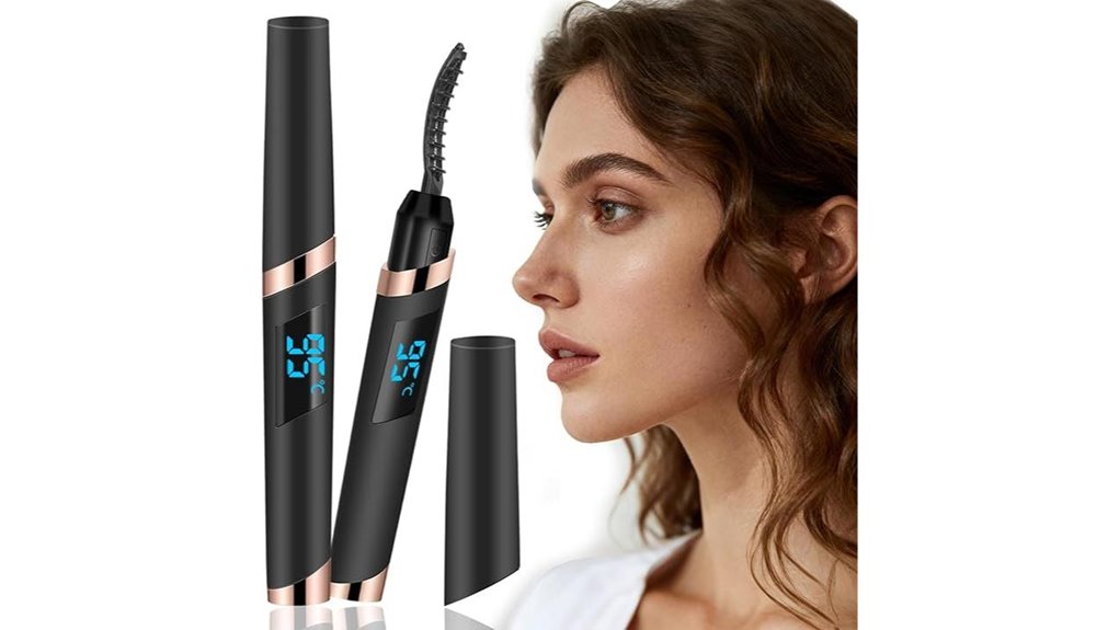 black heated electric eyelash curler