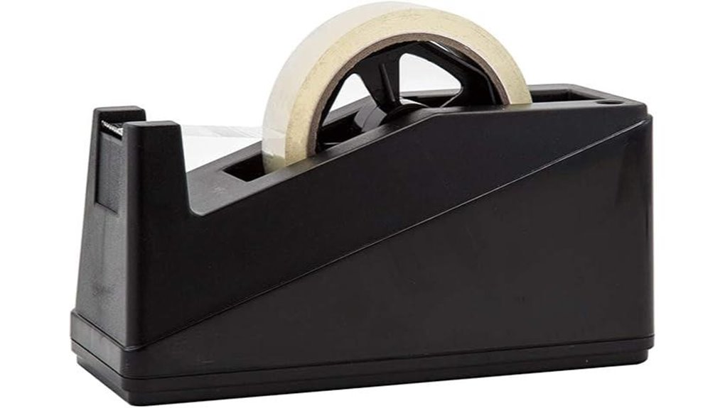 black heavy duty desktop tape dispenser
