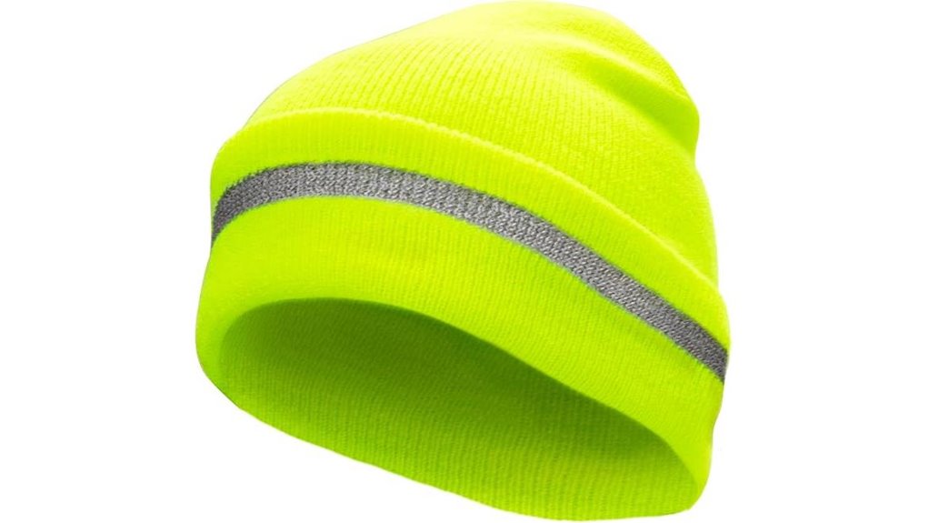 black high visibility safety beanie