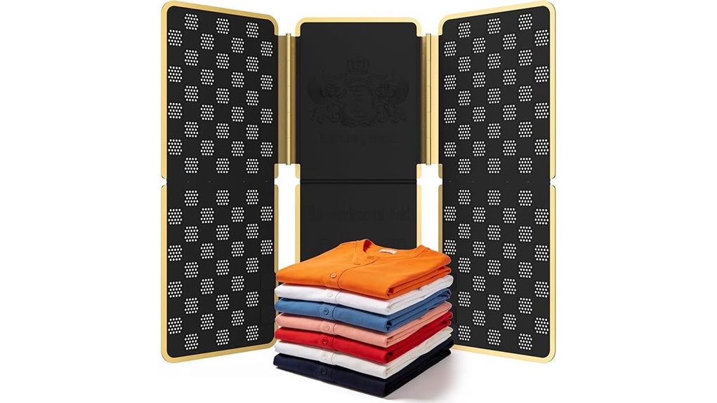 black metal shirt folding board