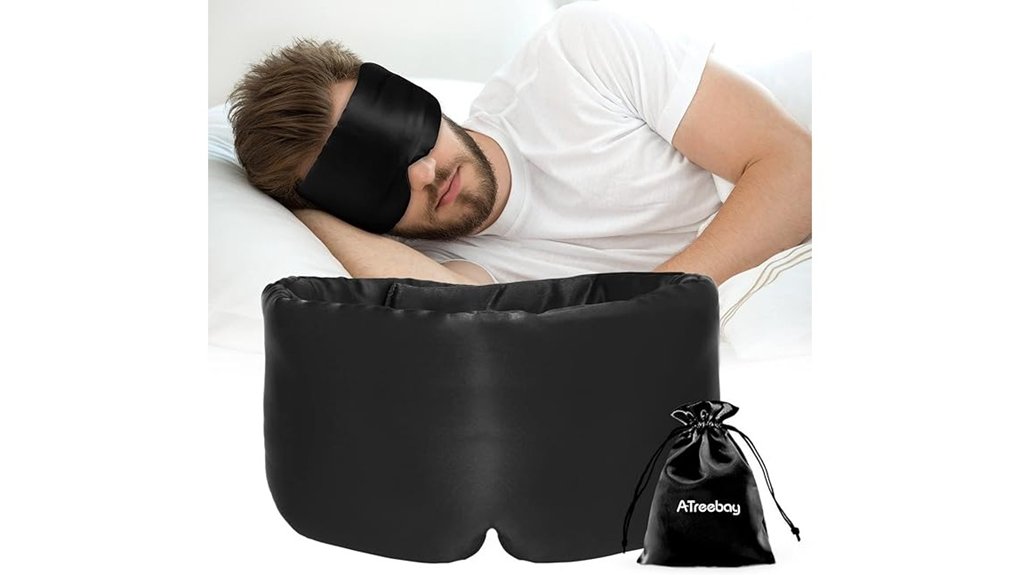 black mulberry silk sleep mask