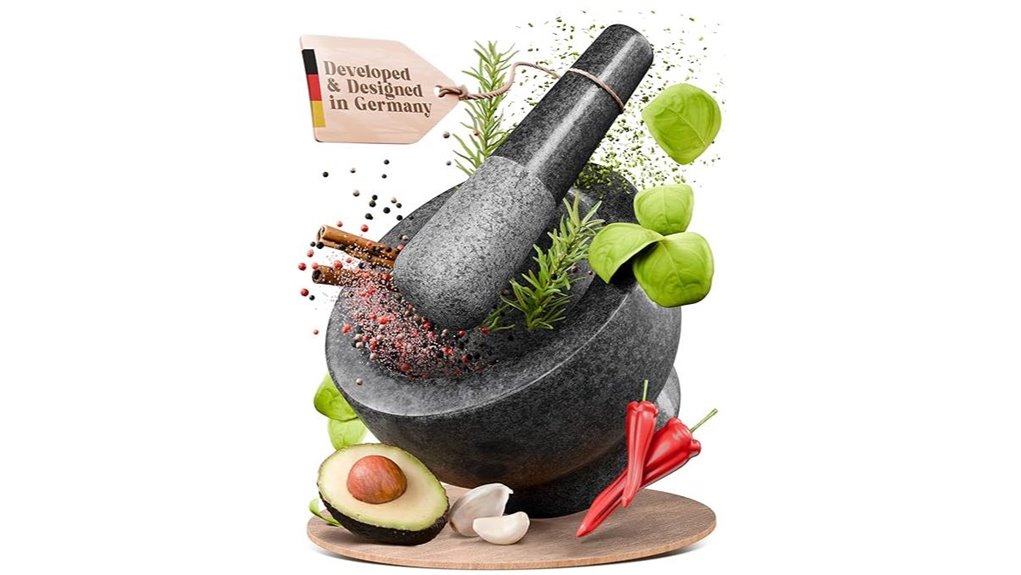 black polished mortar set