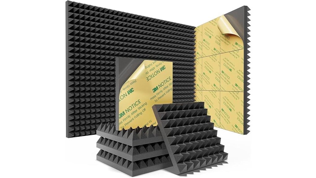black pyramid acoustic foam panels