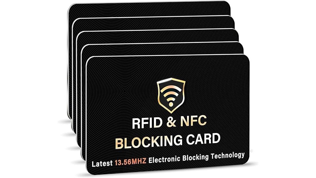 black rfid blocking cards