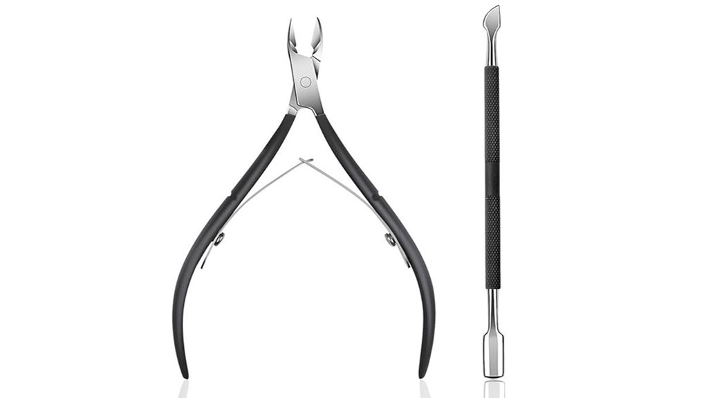 black stainless steel cuticle trimmer