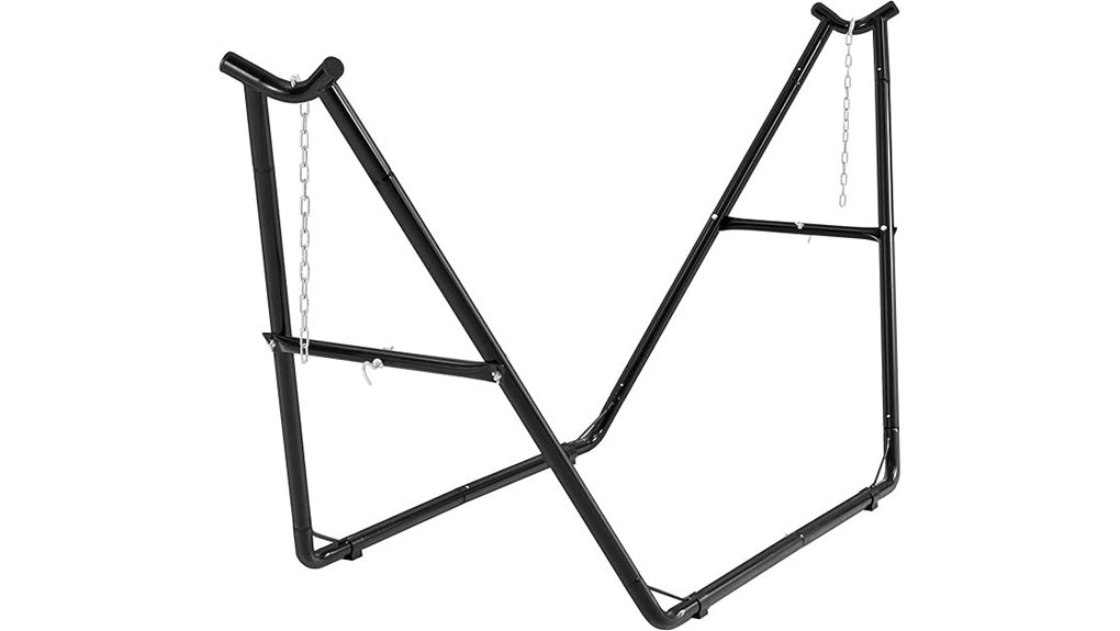 black universal two person hammock stand