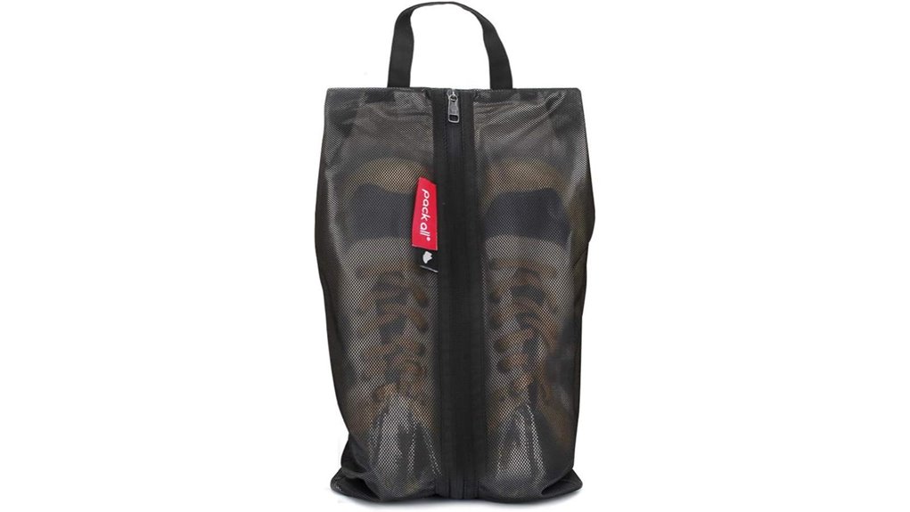 black water resistant shoe bag