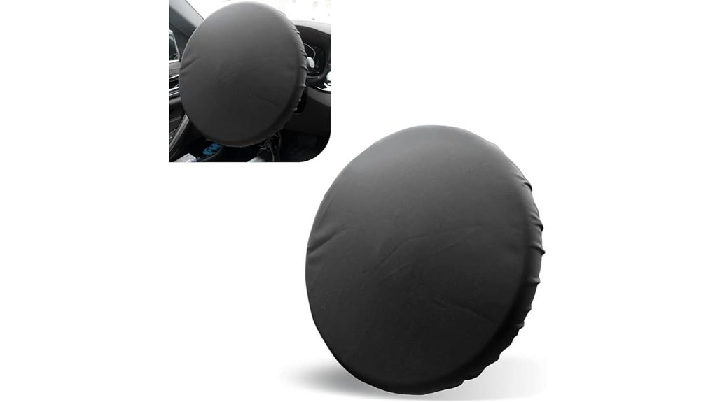 black waterproof thickened steering wheel shade