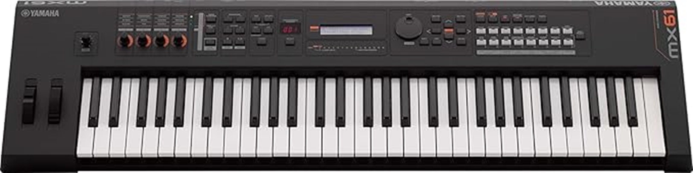black yamaha 61 key synthesizer