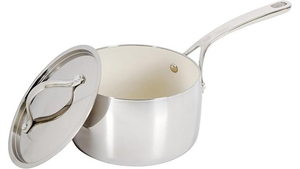 bloomhouse 3 quart tri ply saucepan