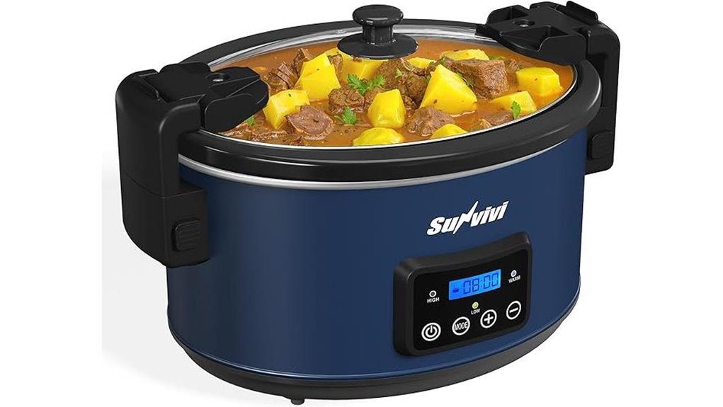 blue 8 5qt programmable slowcooker