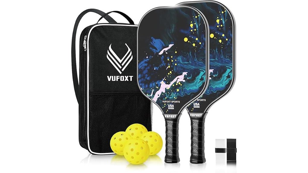 blue carbon fiber pickleball set