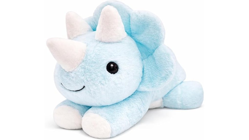 blue dinosaur microwaveable plush
