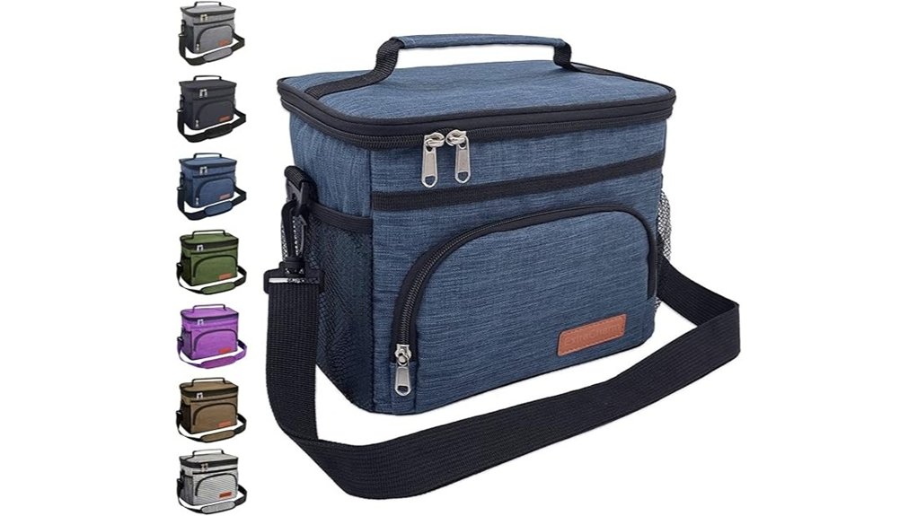 blue extracharm insulated lunch tote