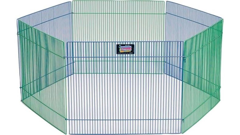 blue green small animal playpen