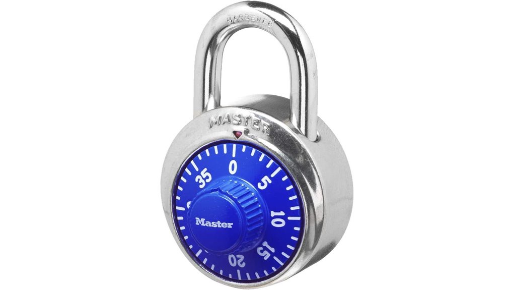 blue gym combination padlock