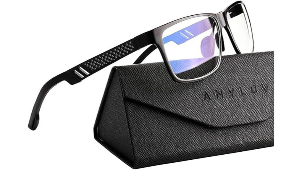 blue light metal gaming glasses