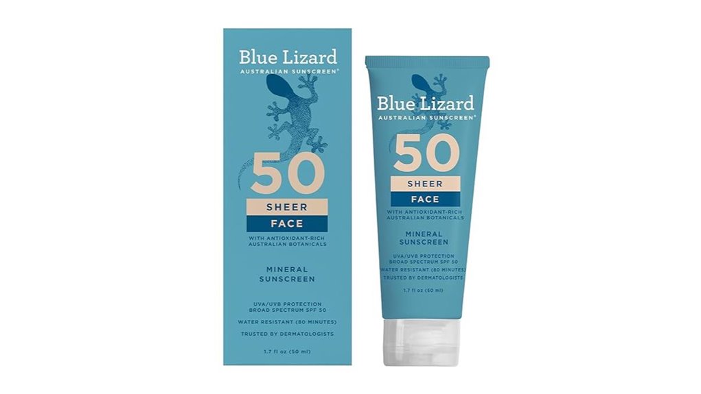 blue lizard spf 50 face