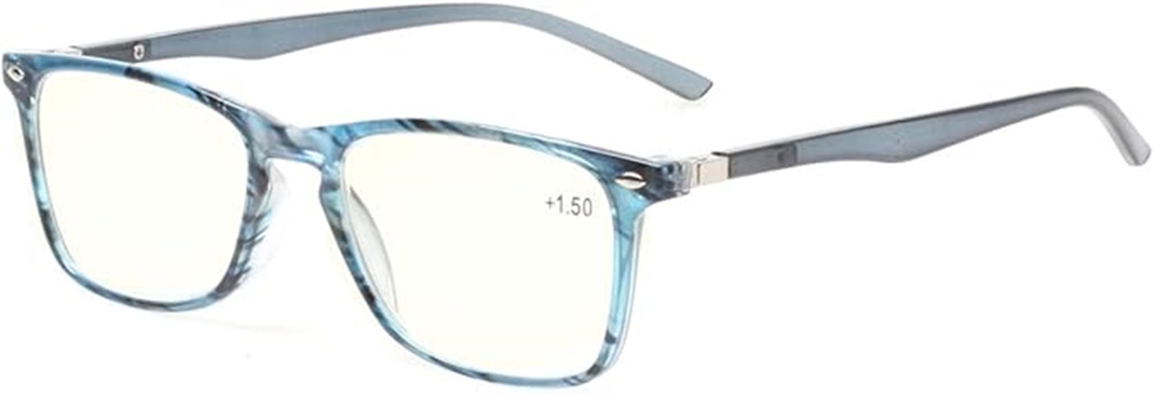 blue striped blue light reading glasses