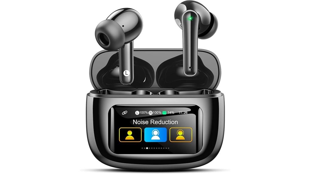 bluetooth 6 0 anc earbuds with led