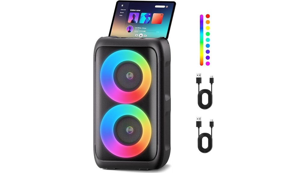 bluetooth party speaker with mics