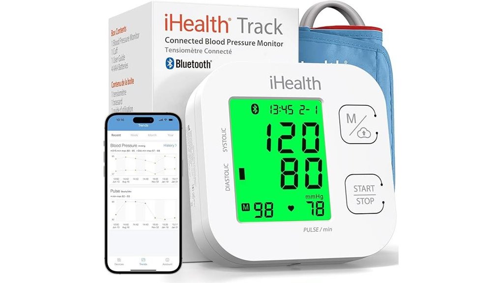 bluetooth upper arm blood pressure monitor
