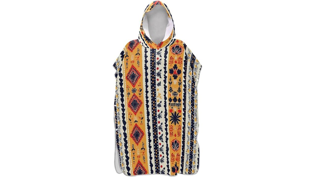 bohemian hooded beach poncho