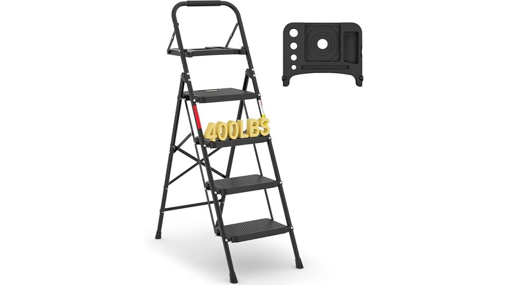 bontec four step ladder with tooltray