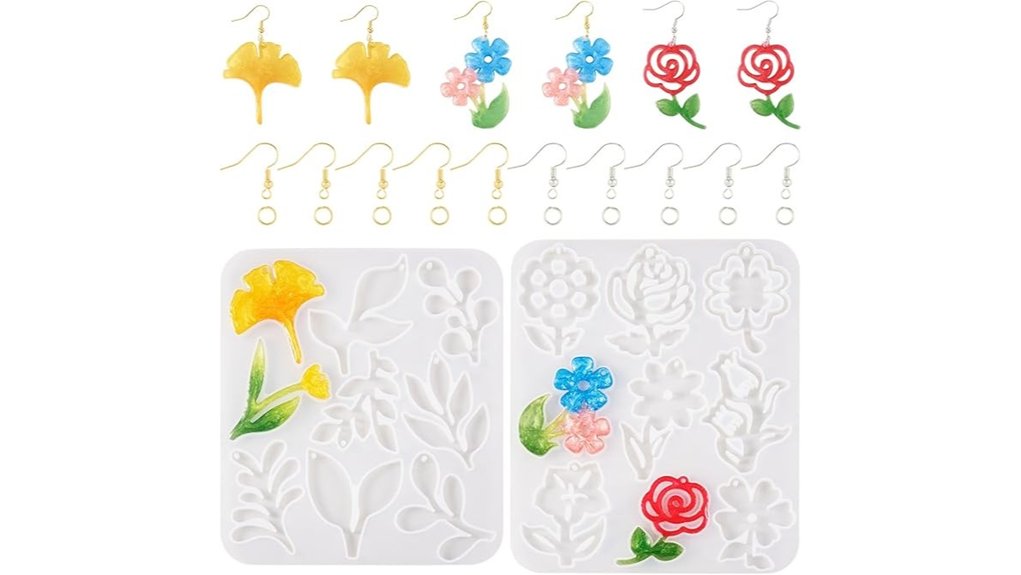 boutigem floral resin earring molds
