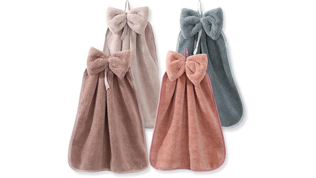 bowknot microfiber hand towels