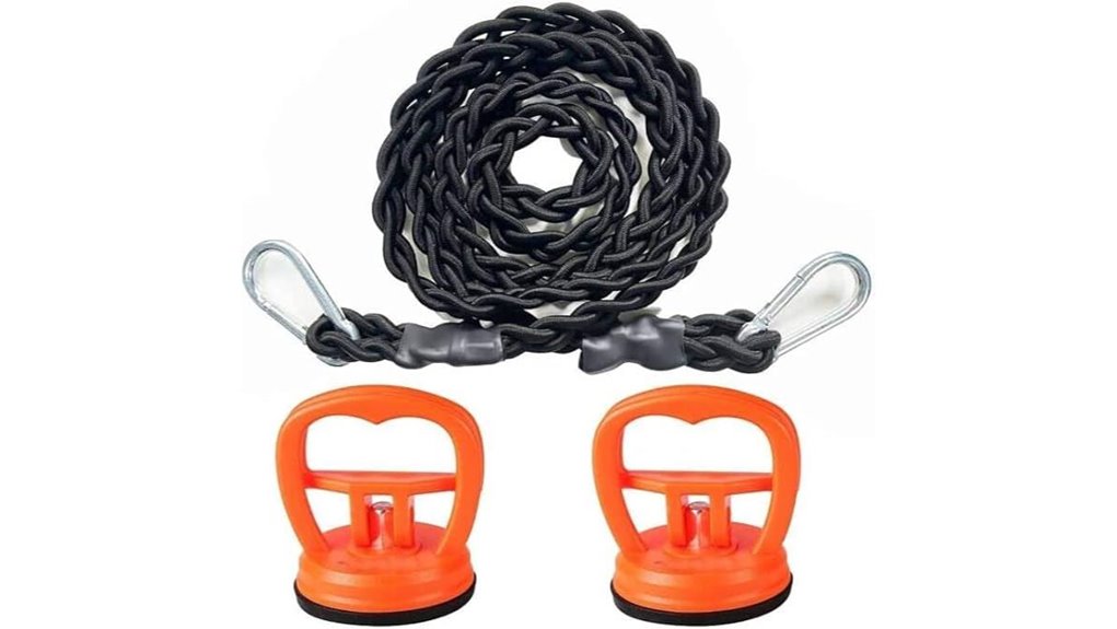 braided elastic travel clothesline with suction cups