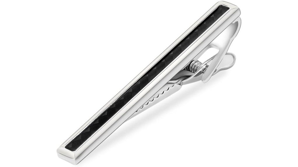 brass gun black tie clip