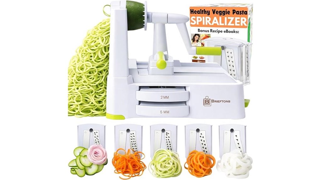 brieftons five blade spiralizer set