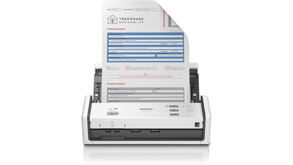 brother ads 1300 double sided desktop scanner