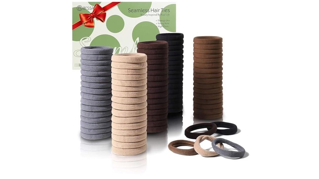 brown thick seamless hair ties