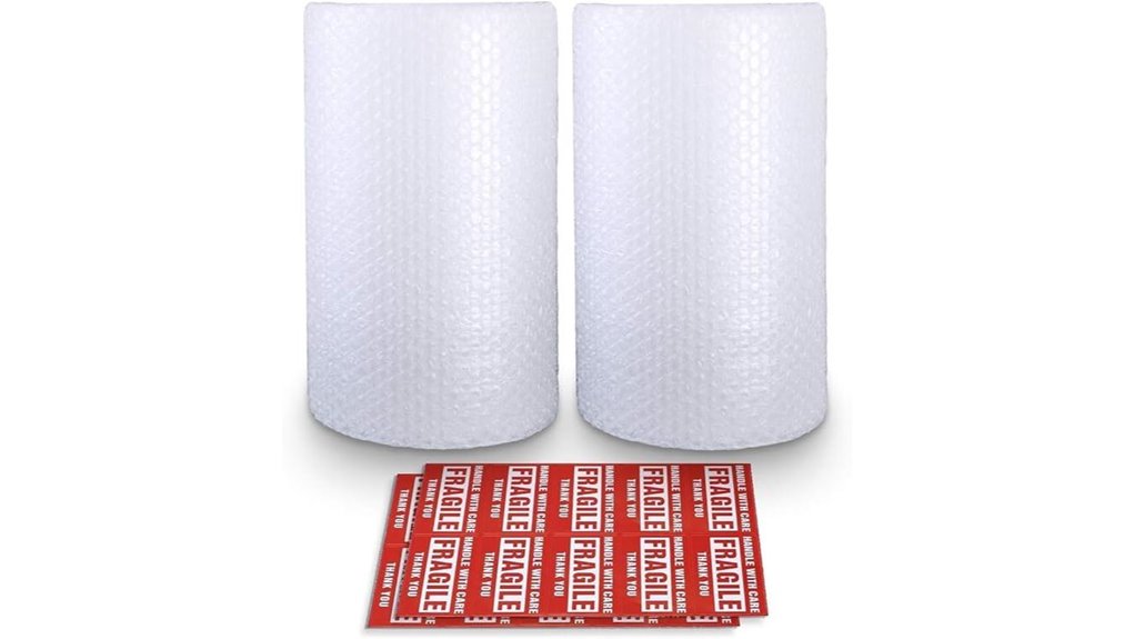 bubble wrap rolls with stickers
