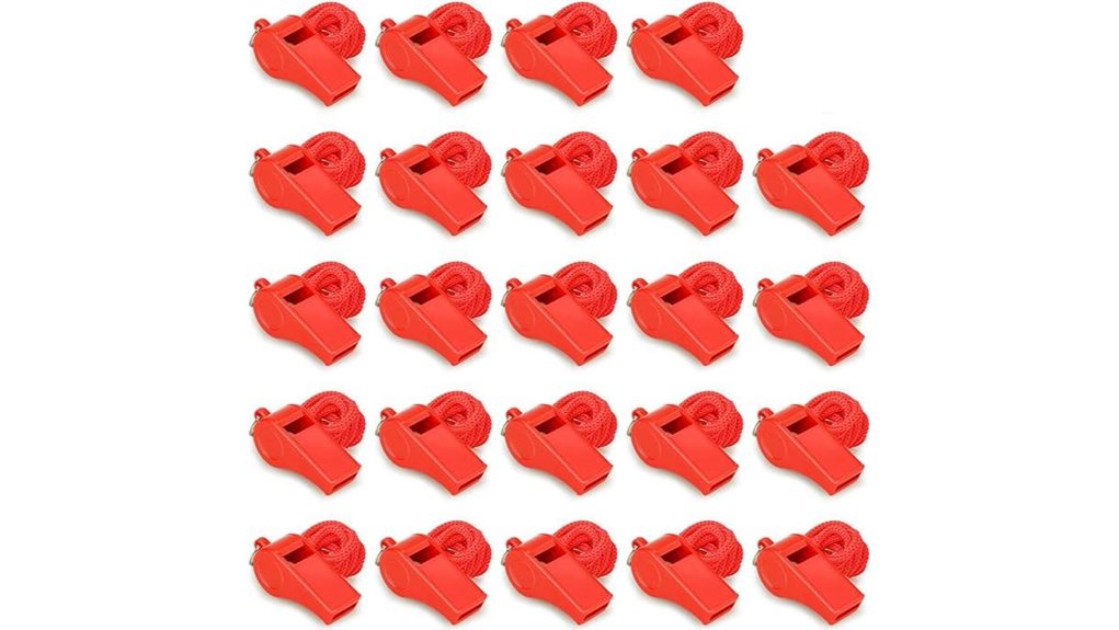 bulk red emergency whistles
