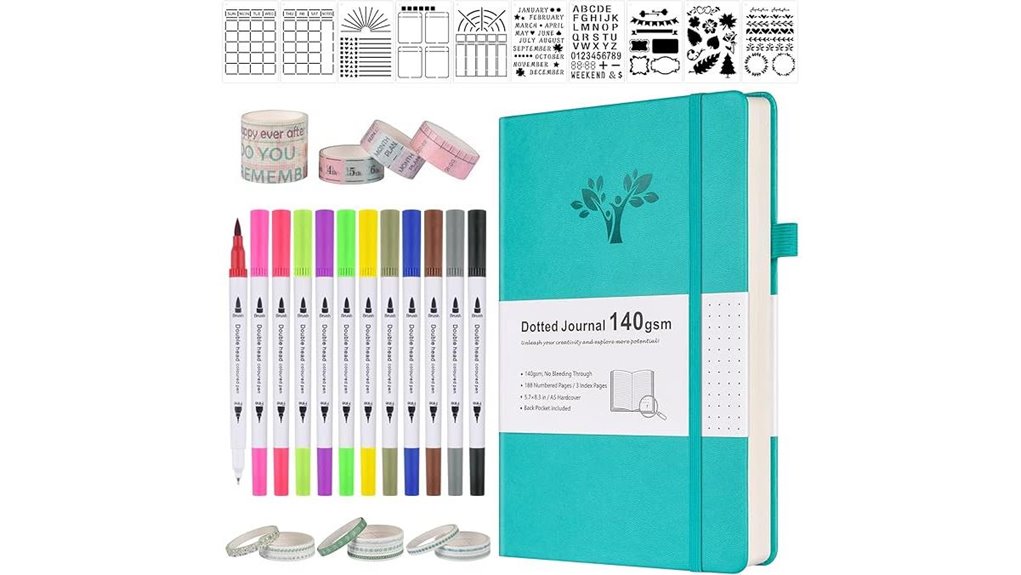 bullet journal kit with accessories
