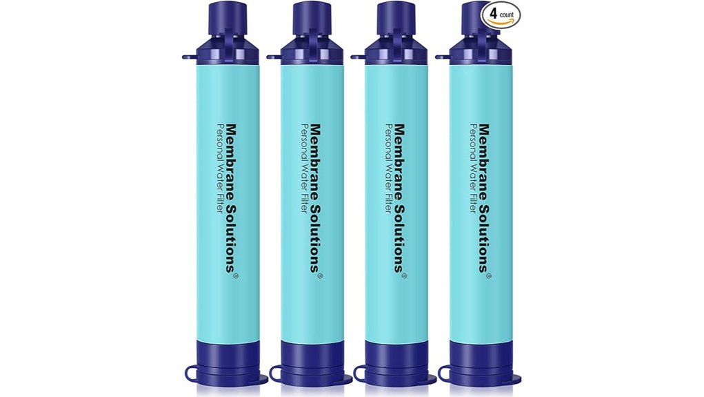 camping straw style membrane water filter