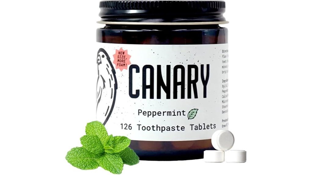 canary peppermint hydroxyapatite toothpaste tablets